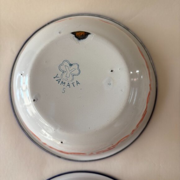 Vintage Enamel Floral Bowls - Set of 4 - Picture 9 of 14